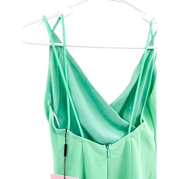 Hello Molly Quiet Dancer Women's Mini Dress Ruched Side Wrap Mint Size XS New - Picture 12 of 15